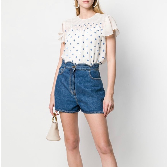 Philosophy di Lorenzo Serafini Tops - Philosophy di Lorenzo Serafini Cream Embroidered